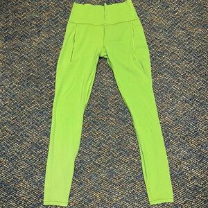 ATHLETA High-Waist Neon Green Leggings